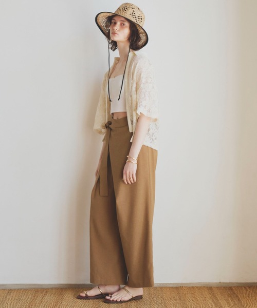 「DOUX ARCHIVES」 パンツ 38 キャメル レディース_画像7