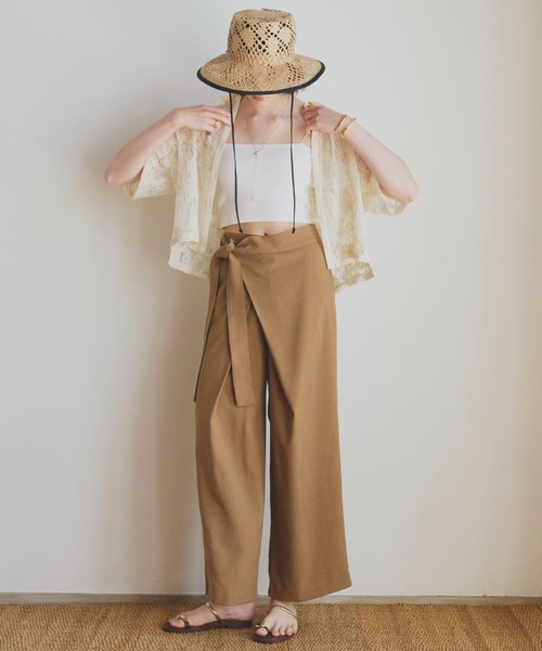 「DOUX ARCHIVES」 パンツ 38 キャメル レディース_画像9