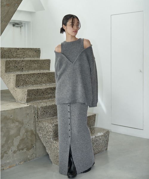 「AIC.」 長袖ニット FREE ブラック レディース_画像2