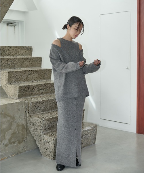 「AIC.」 長袖ニット FREE ブラック レディース_画像3