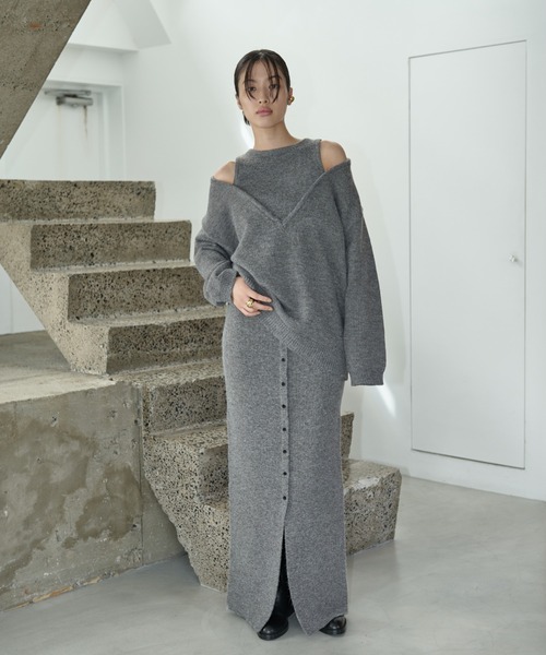 「AIC.」 長袖ニット FREE ブラック レディース_画像4