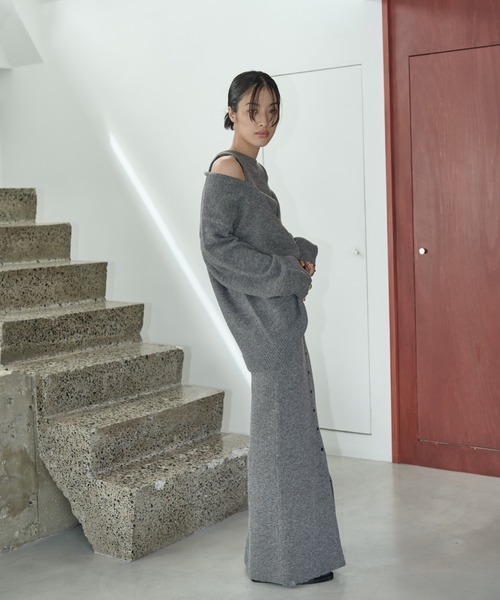 「AIC.」 長袖ニット FREE ブラック レディース_画像6