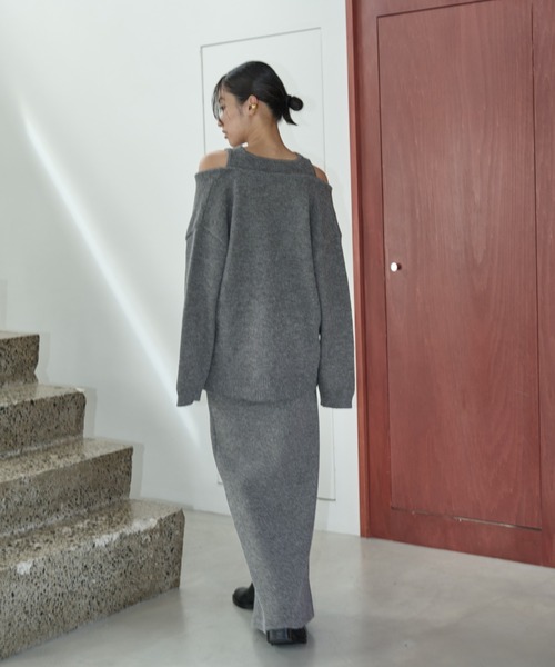 「AIC.」 長袖ニット FREE ブラック レディース_画像8