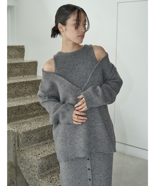 「AIC.」 長袖ニット FREE ブラック レディース_画像9