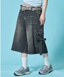 ワイドパンツ ハーフパンツ パンツ 短パン W...の詳細画像3