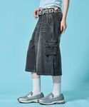 ワイドパンツ ハーフパンツ パンツ 短パン W...の詳細画像4
