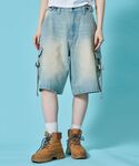 ワイドパンツ ハーフパンツ パンツ 短パン W...の詳細画像5
