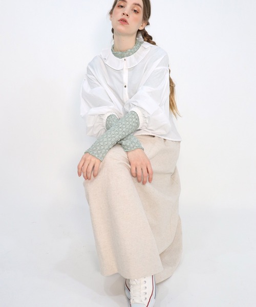 「haupia」 長袖ブラウス MEDIUM ブラウン レディース_画像3