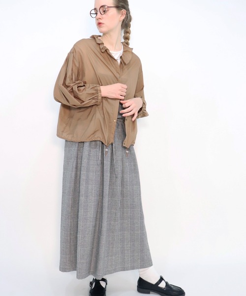 「haupia」 長袖ブラウス MEDIUM ブラウン レディース_画像9