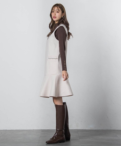 「QUEENS COURT」 サロペットスカート S ブラック レディース_画像5