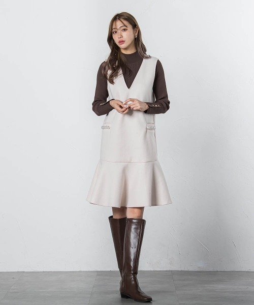 「QUEENS COURT」 サロペットスカート S ブラック レディース_画像7