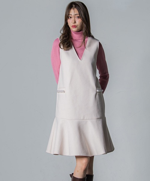 「QUEENS COURT」 サロペットスカート S ブラック レディース_画像8