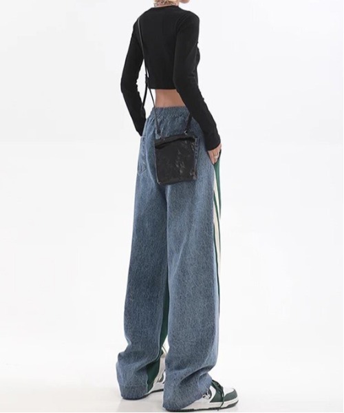 「BARELY BLUE」 イージーパンツ X-LARGE グリーン レディース_画像4