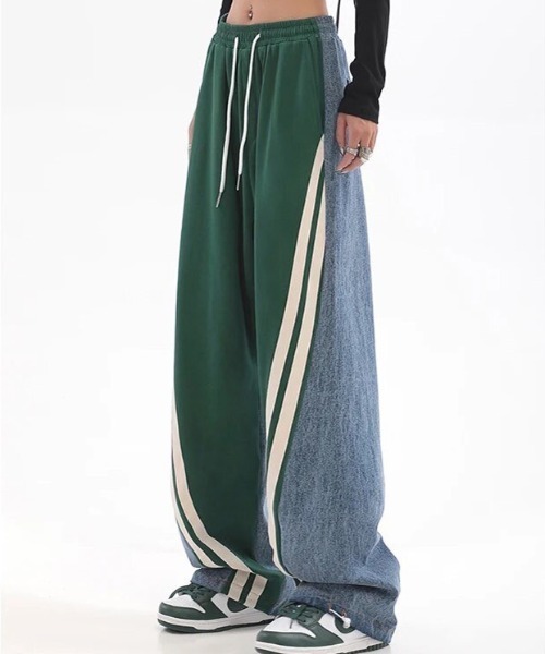 「BARELY BLUE」 イージーパンツ X-LARGE グリーン レディース_画像5
