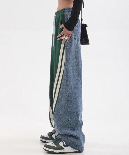 「BARELY BLUE」 イージーパンツ X-LARGE グリーン レディース_画像6