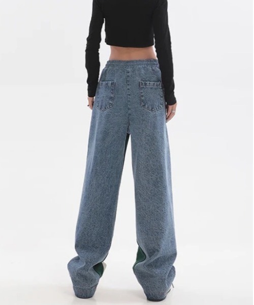 「BARELY BLUE」 イージーパンツ X-LARGE グリーン レディース_画像7