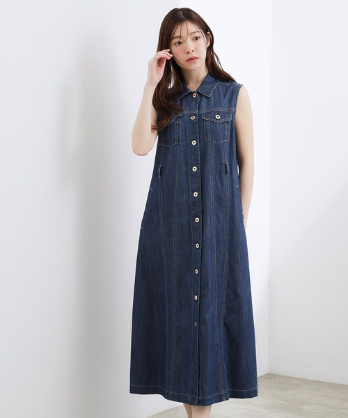 grove（グローブ） ワンピース 「貴島明日香さん着用」デニムフレア