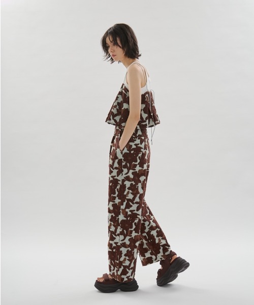 パンツ ジャガードタックパンツ「セットアップ対応」 レディースの画像
