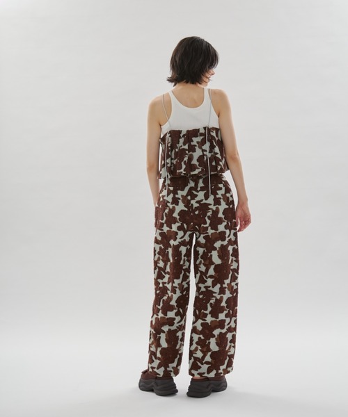 パンツ ジャガードタックパンツ「セットアップ対応」 レディースの画像