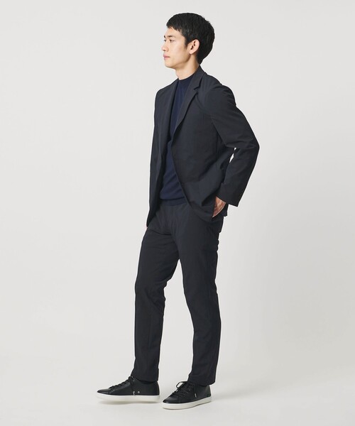 ユナイテッドアローズ　パンツスーツ　ブラック　無地　ノーカラー　テーパード　美品 UNITED ARROWS（ユナイテッドアローズ） スラックス ドビー ノー