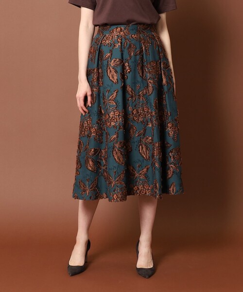 「DRESSTERIOR」 フレアスカート 36 グリーン レディースの画像