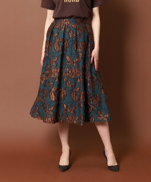 「DRESSTERIOR」 フレアスカート 36 グリーン レディースの画像