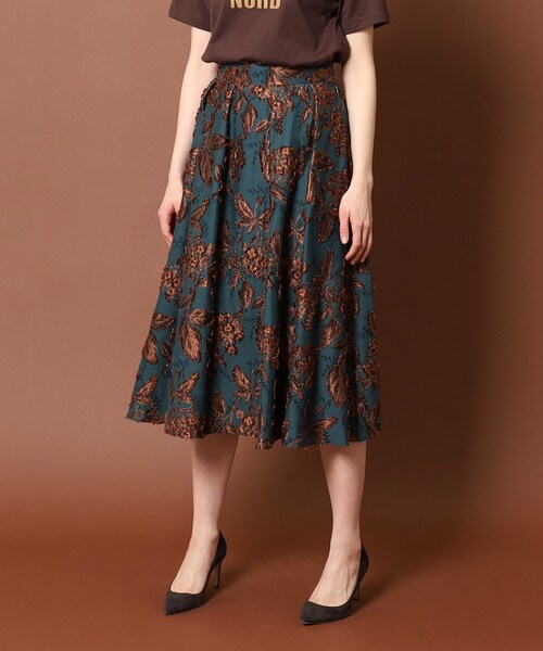 「DRESSTERIOR」 フレアスカート 36 グリーン レディースの画像