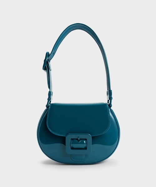 「CHARLES & KEITH」 トートバッグ M ターコイズブルー レディース