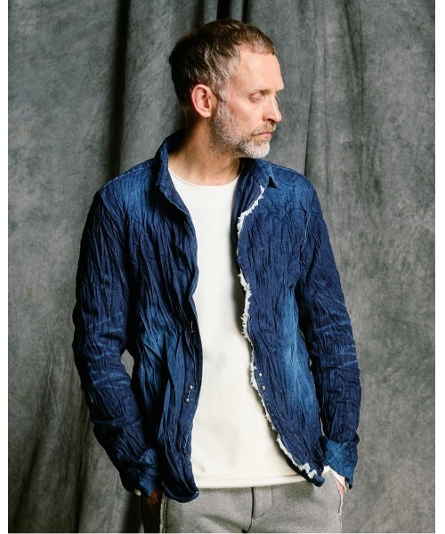 シャツ 2-hook denim shirt メンズの画像