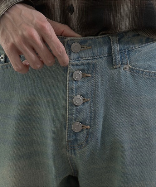 「LUCY」 デニムパンツ LARGE スカイブルー メンズ_画像5