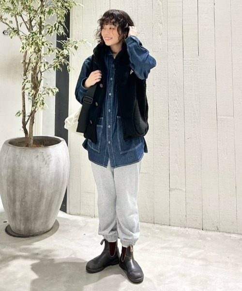 「GEVACO」 長袖シャツ MEDIUM ブルー メンズ_画像8
