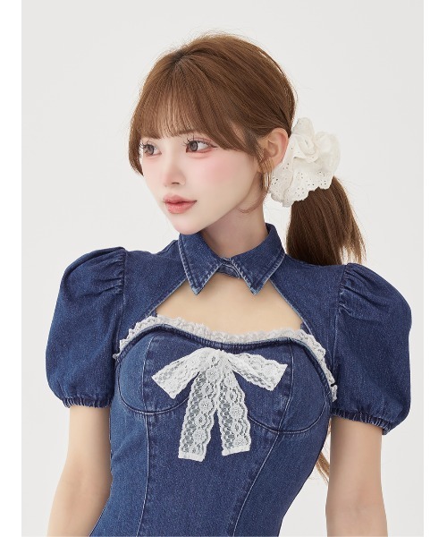 Darich（ダーリッチ） ワンピース コルセットデニムレースミニ