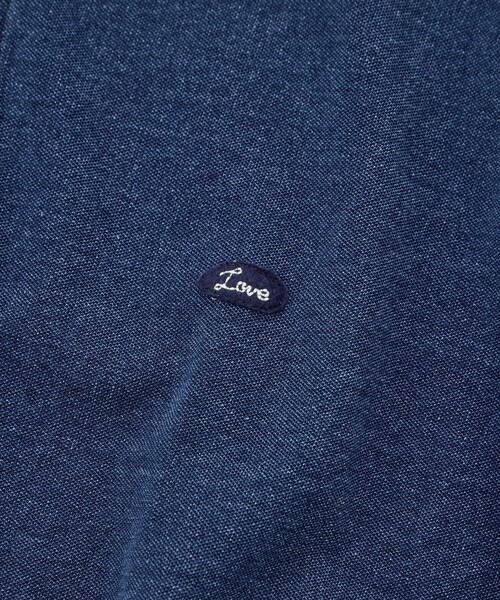 ポロシャツ 「PORTER CLASSIC/ポータークラシック」PC-006-3349-0040/BLUE/H/W INDIGO POLO SHIRTの画像