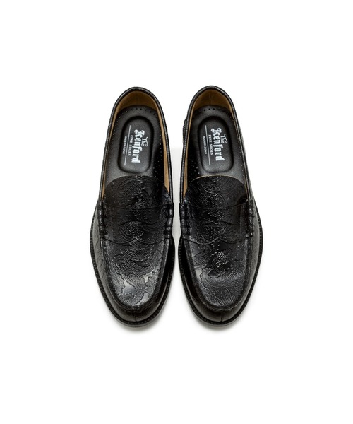 CONZ ローファー EMBOSSED LOAFERS BLACK PAISLEY THE KENFORD