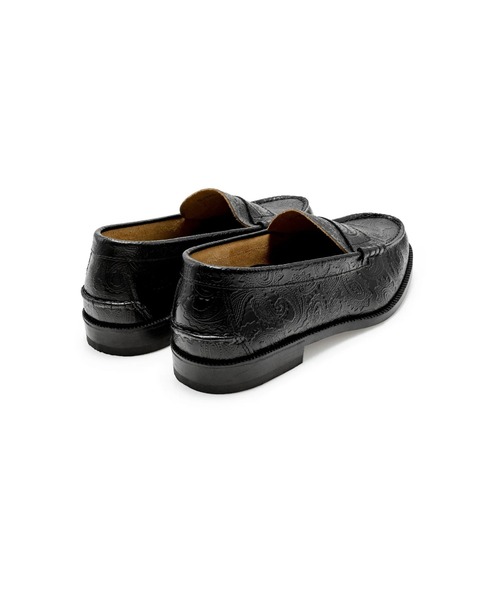 CONZ ローファー EMBOSSED LOAFERS BLACK PAISLEY THE KENFORD