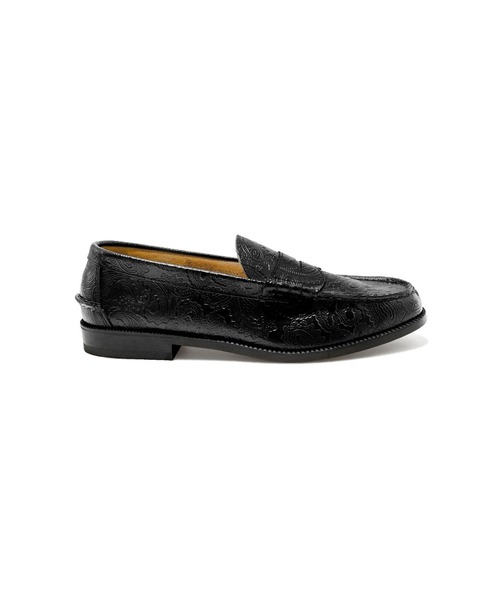 The Kenford Fineshoes ローファー EMBOSSED LOAFERS BLACK PAISLEY