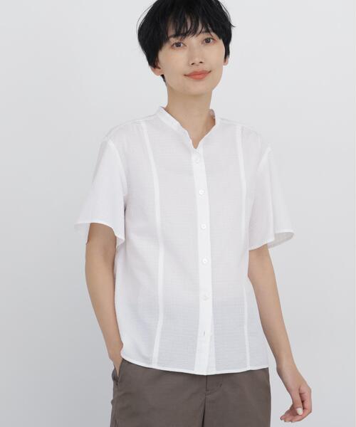 human woman（ヒューマンウーマン） ブラウス シャツ 半袖 「清涼素材 