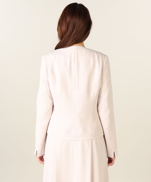 「LAISSE PASSE」 ノーカラージャケット LARGE スモークピンク レディース_画像9
