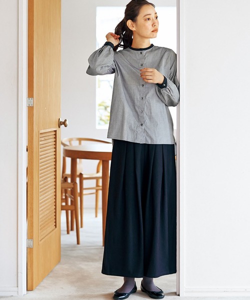 「and myera」 長袖ブラウス MEDIUM グレー レディース_画像3