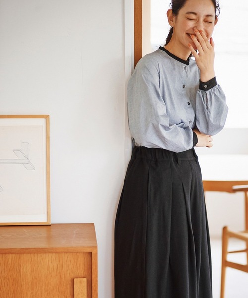 「and myera」 長袖ブラウス MEDIUM グレー レディース_画像9
