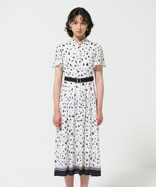 「GRACE CONTINENTAL」 半袖ワンピース 36 ブルー レディース_画像4