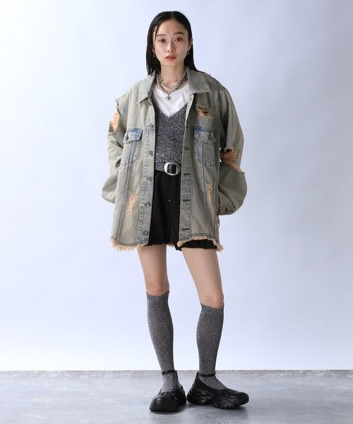 「JEANASIS」 シューズ LARGE ブラック レディース_画像3