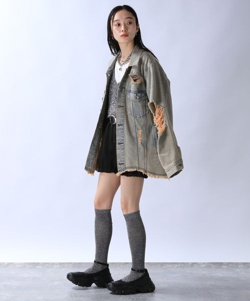 「JEANASIS」 シューズ LARGE ブラック レディース_画像4