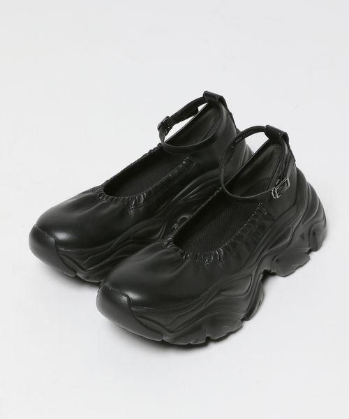 「JEANASIS」 シューズ LARGE ブラック レディース_画像6