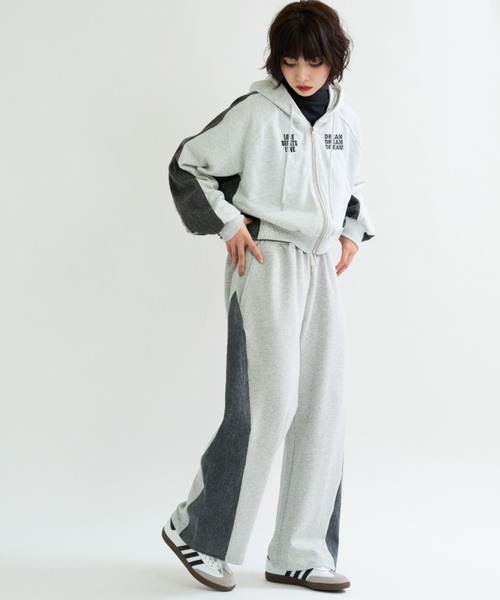 「A.D.C.L.」 ジップアップパーカー L ブラック レディース_画像3