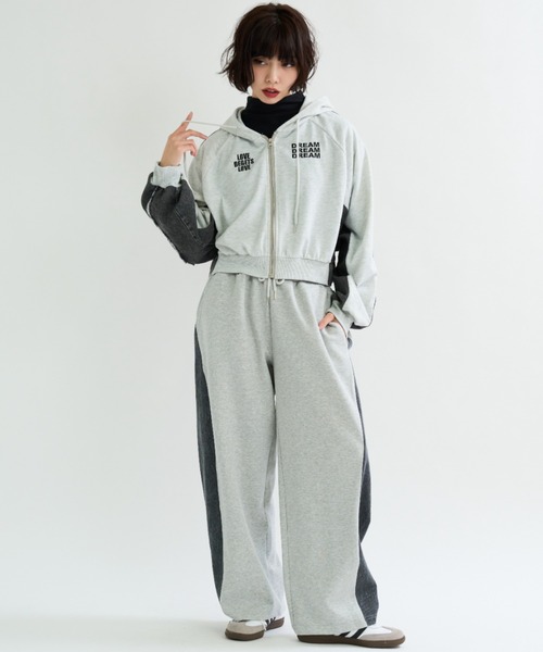 「A.D.C.L.」 ジップアップパーカー L ブラック レディース_画像5