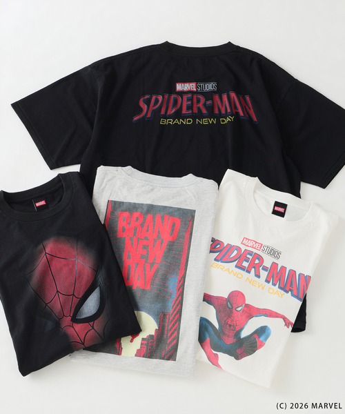 MARVEL（マーベル） tシャツ スパイダーマン 別注 グラフィック ロンT