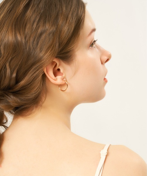 Jewel closet by L&Co. ピアス K18 フープ ピアス レディース メンズ
