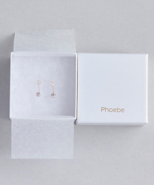 Phoebe ピアス 「K10RG」ストーンバーピアス/BOXつき レディース