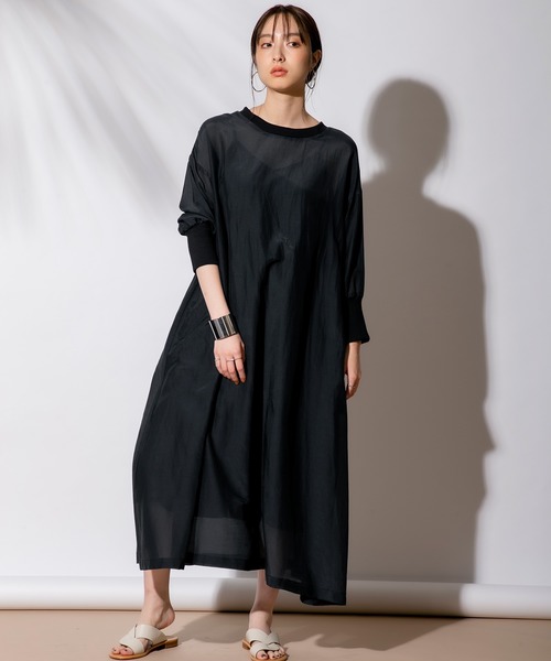 Audrey and John Wad ワンピース コットンシルク前後2wayシアー